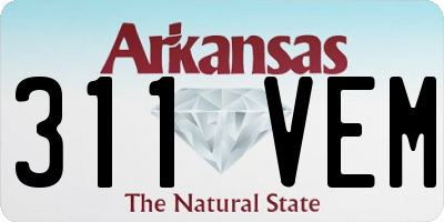 AR license plate 311VEM