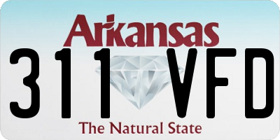 AR license plate 311VFD