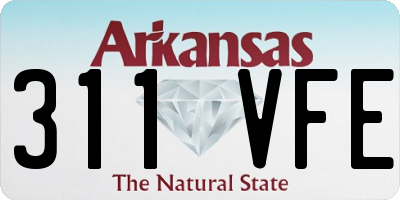 AR license plate 311VFE