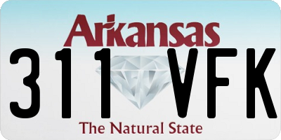 AR license plate 311VFK