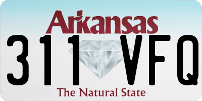 AR license plate 311VFQ