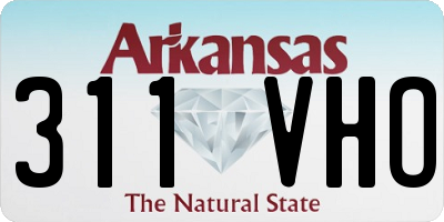 AR license plate 311VHO