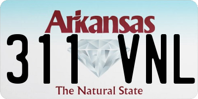 AR license plate 311VNL