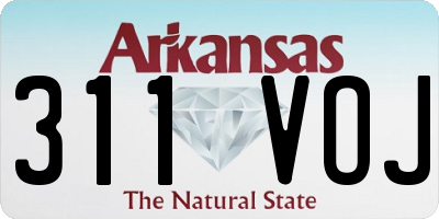 AR license plate 311VOJ