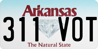 AR license plate 311VOT