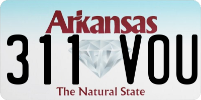 AR license plate 311VOU