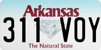 AR license plate 311VOY