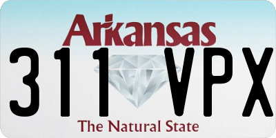 AR license plate 311VPX