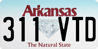 AR license plate 311VTD