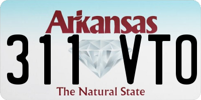 AR license plate 311VTO