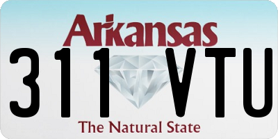AR license plate 311VTU