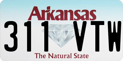 AR license plate 311VTW