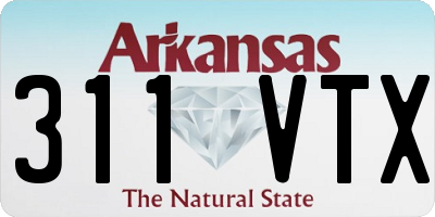 AR license plate 311VTX