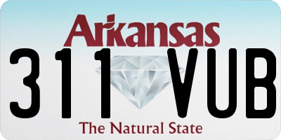 AR license plate 311VUB