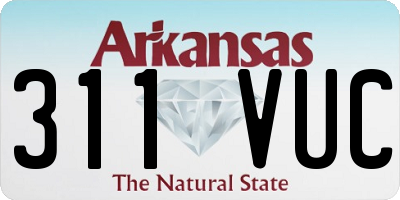 AR license plate 311VUC