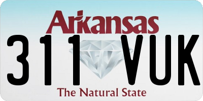 AR license plate 311VUK