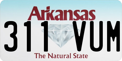 AR license plate 311VUM
