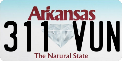AR license plate 311VUN