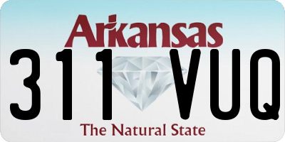AR license plate 311VUQ