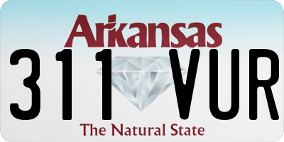 AR license plate 311VUR