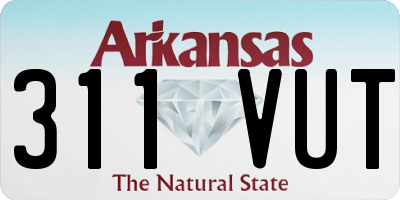 AR license plate 311VUT