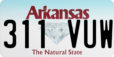 AR license plate 311VUW