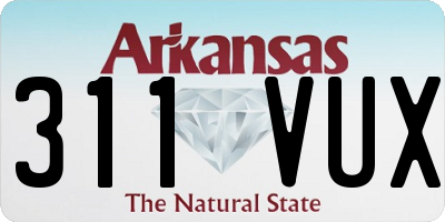 AR license plate 311VUX