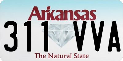 AR license plate 311VVA
