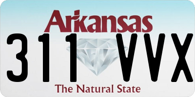 AR license plate 311VVX