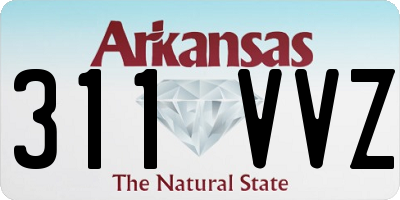 AR license plate 311VVZ