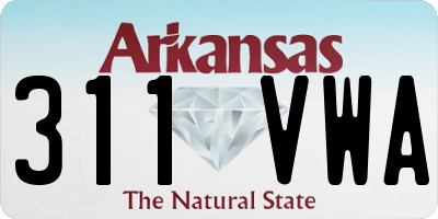 AR license plate 311VWA