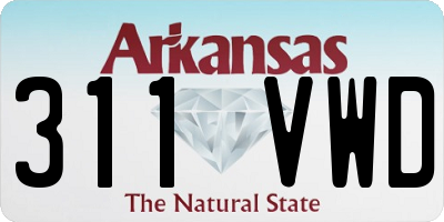 AR license plate 311VWD