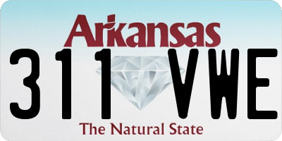 AR license plate 311VWE