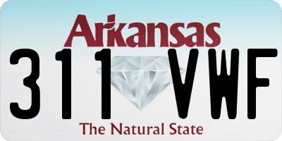 AR license plate 311VWF
