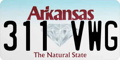 AR license plate 311VWG