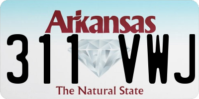 AR license plate 311VWJ