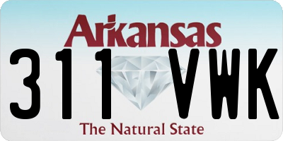 AR license plate 311VWK