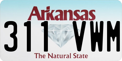 AR license plate 311VWM