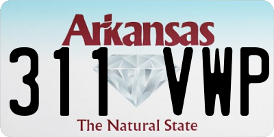 AR license plate 311VWP