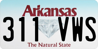 AR license plate 311VWS