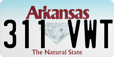 AR license plate 311VWT