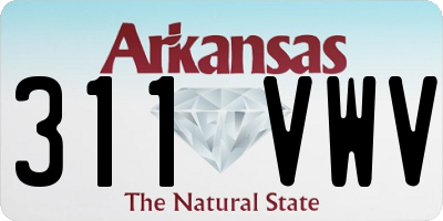 AR license plate 311VWV