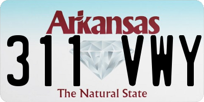 AR license plate 311VWY