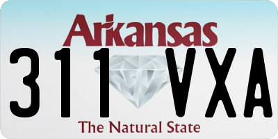 AR license plate 311VXA