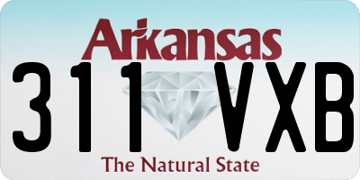 AR license plate 311VXB