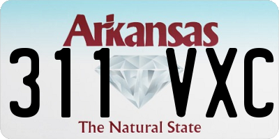 AR license plate 311VXC