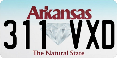 AR license plate 311VXD