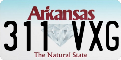 AR license plate 311VXG