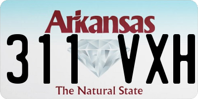 AR license plate 311VXH