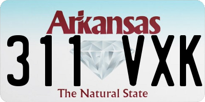 AR license plate 311VXK